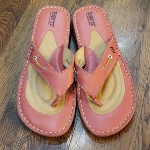 Born leather upper flip flops